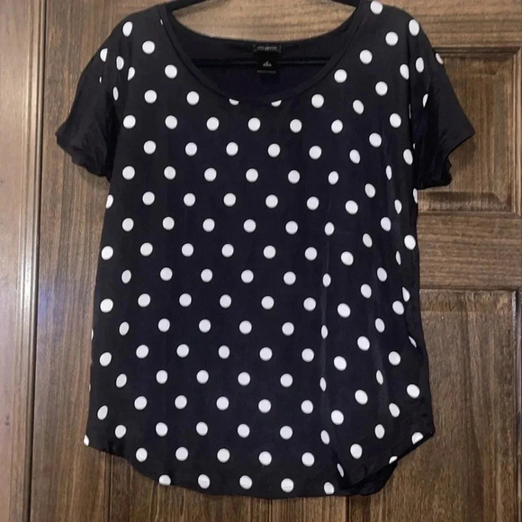 Ann Taylor Tops - Ann Taylor Black White Polka Dot Dress Shirt Women’s Medium EUC Professional